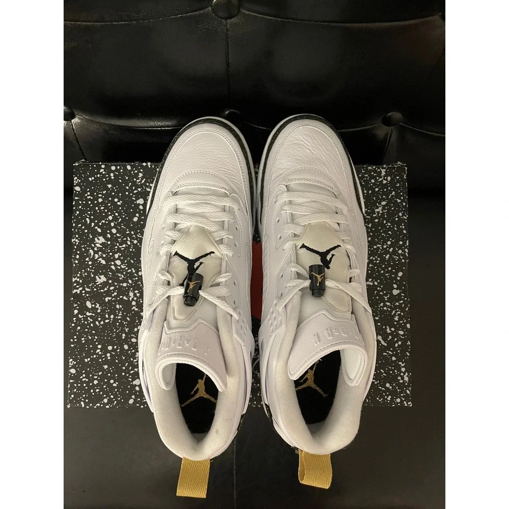 Jordan Spizike Low White Black Metallic‎ Gold